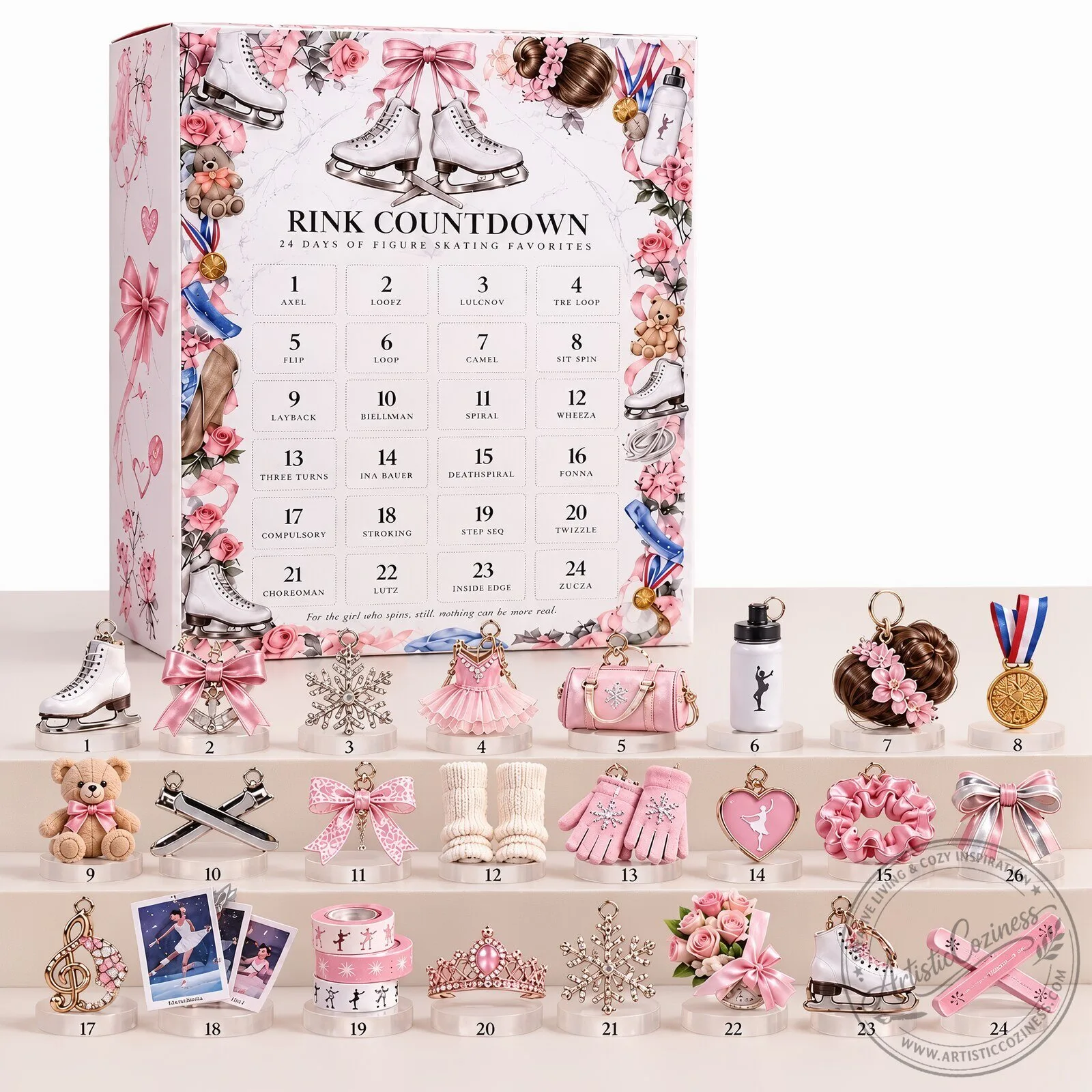 Skating Advent Calendar 2026 – 24-Day Christmas Countdown Set for Skaters