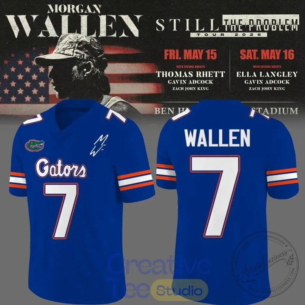Morgan Wallen Florida Gators Football Jersey 2026 Tour Concert Apparel
