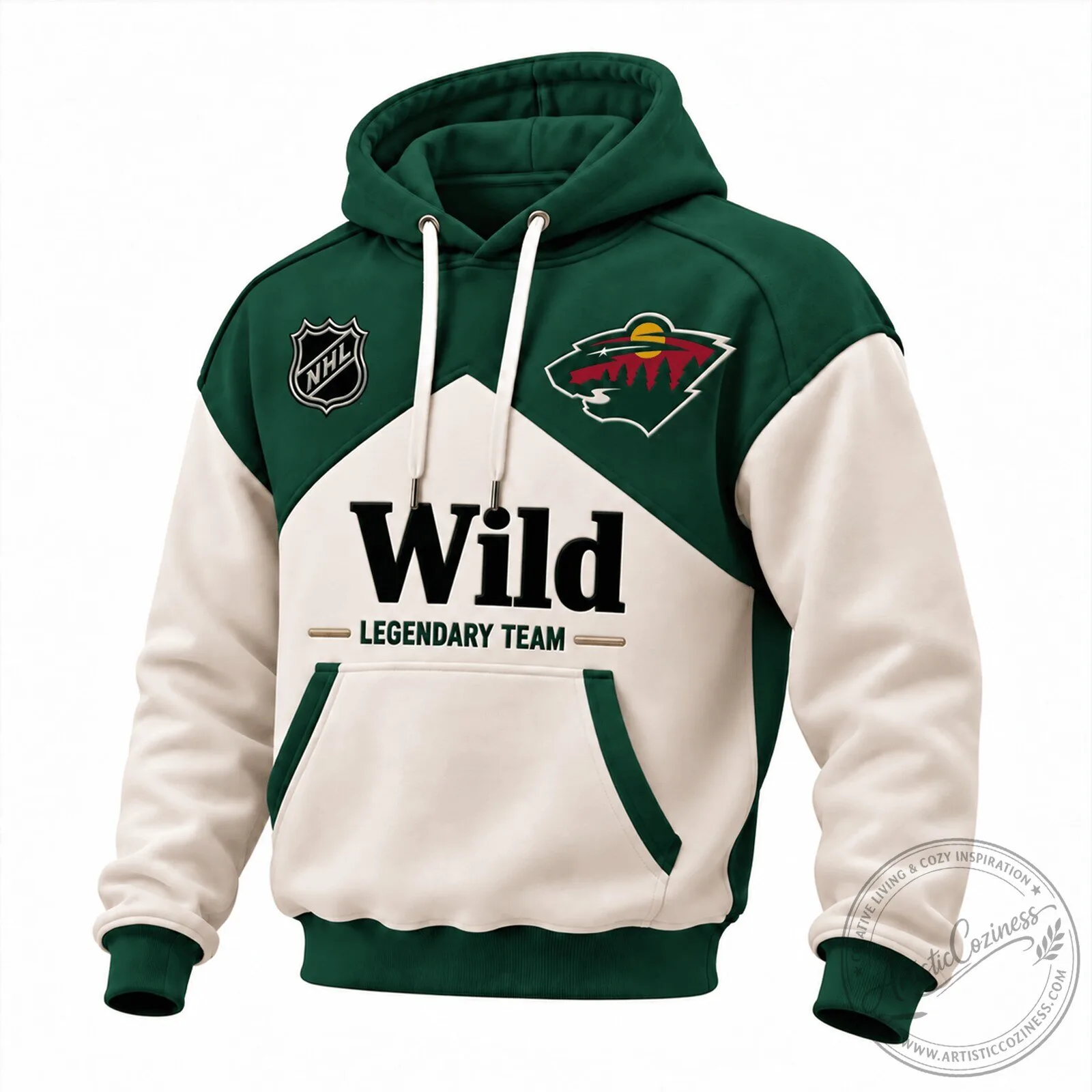 Minnesota Wild NHL Hockey Legendary Team Fanatics Branded Pullover Hoodie