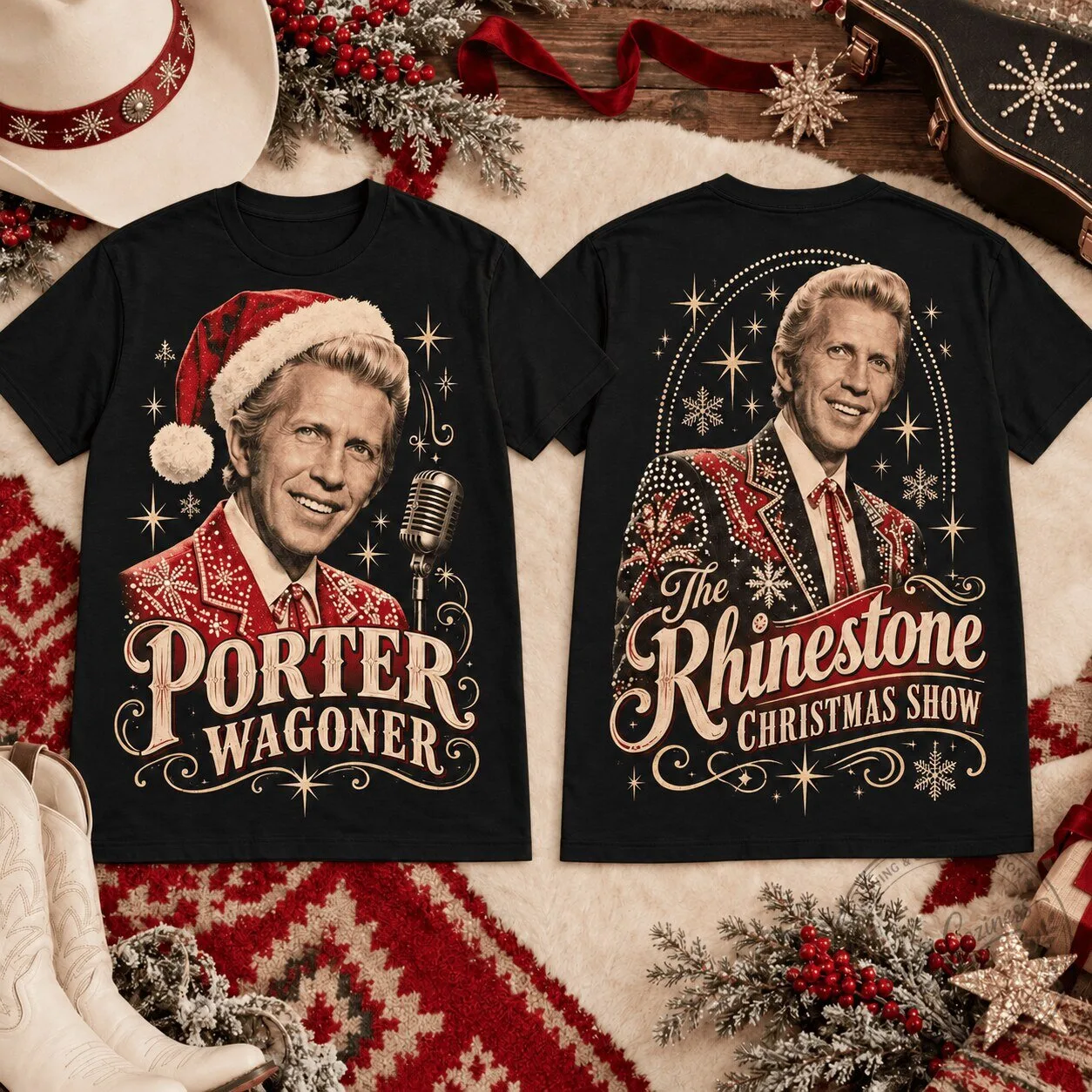 Porter Wagoner The Rhinestone Christmas Show Vintage Portrait T-Shirt