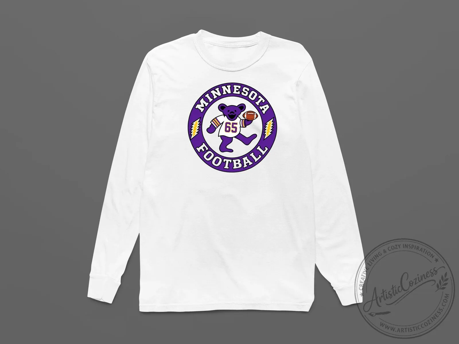 Minnesota Golden Gophers Football Dancing Bear Long-Sleeve T-Shirt